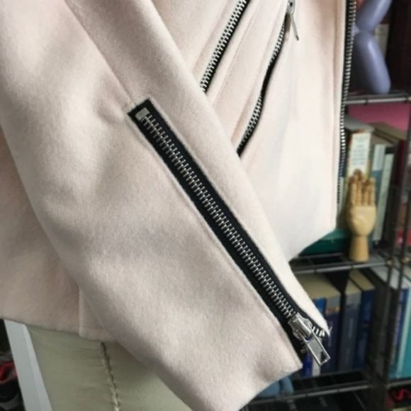 F21 XXI Moto Biker Zipper Woven Boxy Jacket Military - Picture 2 of 7